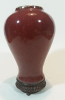 Retired Fitz and Floyd Essentials China Sang De Boeuf Temple Jar Without Lid - Treasure Valley Antiques & Collectibles