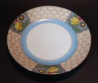 Antique 1918-1921 Noritake Morimura Bros. Handpainted Japan Blue Trim With Flowers Luncheon Plate - Treasure Valley Antiques & Collectibles