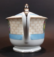 Antique 1918-1921 Noritake Morimura Bros. Handpainted Japan Blue Trim With Flowers Sugar Bowl - Treasure Valley Antiques & Collectibles