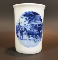 1984 Steege B.V. Delft Blauw Hand Decorated in Holland Windmill Dutch Horse Scene Mug Cup - Treasure Valley Antiques & Collectibles