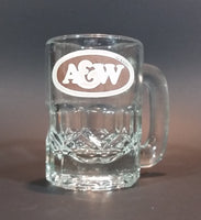 1970s A & W Clear Glass 3 1/8" Miniature Root Beer Mug - Treasure Valley Antiques & Collectibles