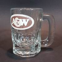 1970s A & W Clear Glass 3 1/8" Miniature Root Beer Mug - Treasure Valley Antiques & Collectibles