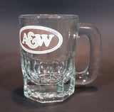 1970s A & W Clear Glass 3 1/8" Miniature Root Beer Mug - Treasure Valley Antiques & Collectibles