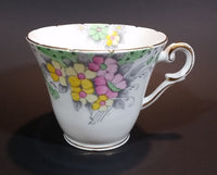 1939-1940 Wellington England Best Bone China Mixed Floral Gold Trim Porcelain Teacup Pattern 7857 - Treasure Valley Antiques & Collectibles