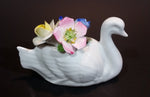 Vintage Very Rare Cotswold Floral English Bone China Swan Flower Bouquet - Treasure Valley Antiques & Collectibles