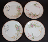 1876-1882 Limoges CH (Charles) Field Haviland Peach Trim Flower Decor Plates -  Set of 4 - Treasure Valley Antiques & Collectibles