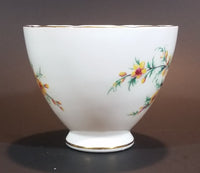 1950s Royal Vale Yellow Flowers & Ferns Bone China Teacup Gold Trim Pattern Number 6849 - Treasure Valley Antiques & Collectibles