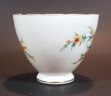 1950s Royal Vale Yellow Flowers & Ferns Bone China Teacup Gold Trim Pattern Number 6849 - Treasure Valley Antiques & Collectibles