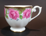 Early 1950s Queen Ann Fine Bone China England Pink Roses Flower Decor Gold Gilt Teacup Pattern Number 4673 - Treasure Valley Antiques & Collectibles