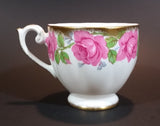 Early 1950s Queen Ann Fine Bone China England Pink Roses Flower Decor Gold Gilt Teacup Pattern Number 4673 - Treasure Valley Antiques & Collectibles