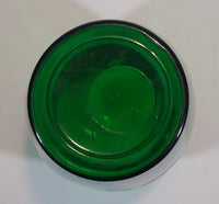 Vintage 1950s Anchor Hocking Emerald Green Etched Flower and Leaves Glass Vase - Treasure Valley Antiques & Collectibles