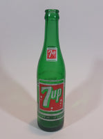 Vintage 1960s 7up 10 oz Green Glass 9 1/2" Soda Pop Bottle - Treasure Valley Antiques & Collectibles