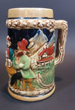 Early 1950s Gift Craft Japan Drinking Bavarian Friends Porcelain Stein Numbered 384 - Treasure Valley Antiques & Collectibles