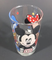 1980s Anchor Hocking Disney Mickey Mouse Minnie Mouse Donald Duck Clear Glass 4 1/2" Juice Cup - Treasure Valley Antiques & Collectibles