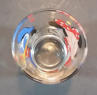 1980s Anchor Hocking Disney Mickey Mouse Minnie Mouse Donald Duck Clear Glass 4 1/2" Juice Cup - Treasure Valley Antiques & Collectibles