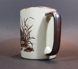 Vintage 1970s Otagiri Japan Mallard Ducks in Marshland and Flying Mug with Brown Trim - Treasure Valley Antiques & Collectibles