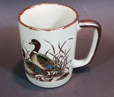 Vintage 1970s Otagiri Japan Mallard Ducks in Marshland and Flying Mug with Brown Trim - Treasure Valley Antiques & Collectibles