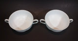 c. 1970 Hutschenreuther Germany Selb Bavaria White Double Handled Porcelain Soup Bowls - Set of 2 - Treasure Valley Antiques & Collectibles