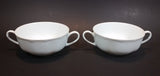 c. 1970 Hutschenreuther Germany Selb Bavaria White Double Handled Porcelain Soup Bowls - Set of 2 - Treasure Valley Antiques & Collectibles