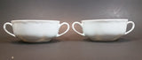 c. 1970 Hutschenreuther Germany Selb Bavaria White Double Handled Porcelain Soup Bowls - Set of 2 - Treasure Valley Antiques & Collectibles