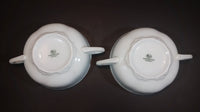 c. 1970 Hutschenreuther Germany Selb Bavaria White Double Handled Porcelain Soup Bowls - Set of 2 - Treasure Valley Antiques & Collectibles