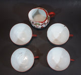 1920s or 1930s Kutani Japan Egg Shell Porcelain Hand Painted Scenery of Japanese Women Creamer and 4 Tea Cup Set - Treasure Valley Antiques & Collectibles