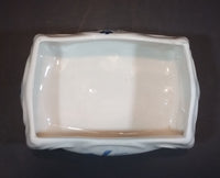 Delft Blue Style Footed Trinket Dish with Windmill and Flower Decor - Treasure Valley Antiques & Collectibles