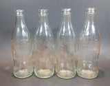 1960s Coca-Cola Coke Soda Pop Non-Refillable Clear Glass Bottles - Set of 4 - Treasure Valley Antiques & Collectibles