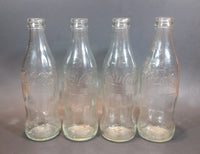 1960s Coca-Cola Coke Soda Pop Non-Refillable Clear Glass Bottles - Set of 4 - Treasure Valley Antiques & Collectibles