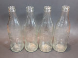 1960s Coca-Cola Coke Soda Pop Non-Refillable Clear Glass Bottles - Set of 4 - Treasure Valley Antiques & Collectibles