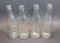 1960s Coca-Cola Coke Soda Pop Non-Refillable Clear Glass Bottles - Set of 4 - Treasure Valley Antiques & Collectibles