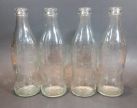 1960s Coca-Cola Coke Soda Pop Non-Refillable Clear Glass Bottles - Set of 4 - Treasure Valley Antiques & Collectibles