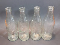 1960s Coca-Cola Coke Soda Pop Non-Refillable Clear Glass Bottles - Set of 4 - Treasure Valley Antiques & Collectibles