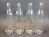 1960s Coca-Cola Coke Soda Pop Non-Refillable Clear Glass Bottles - Set of 4 - Treasure Valley Antiques & Collectibles