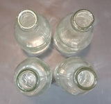 1960s Coca-Cola Coke Soda Pop Non-Refillable Clear Glass Bottles - Set of 4 - Treasure Valley Antiques & Collectibles