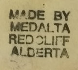 c. 1966 Medalta Redcliff, Alberta Yellow with Brown Trim Stoneware Pottery Mug Set of 5 - Treasure Valley Antiques & Collectibles