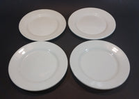 Rare Set of 4 White Medalta Hotel China 9 1/4" Plates  (3x 1937-1943) (1x Vitrified 1937-1949) - Treasure Valley Antiques & Collectibles