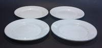 Rare Set of 4 White Medalta Hotel China 9 1/4" Plates  (3x 1937-1943) (1x Vitrified 1937-1949) - Treasure Valley Antiques & Collectibles