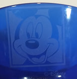 Very Rare Beautiful Cobalt Blue Etched Glass Disney Mickey and Minnie Mouse Cereal or Pudding Bowls - Set of 2 - Treasure Valley Antiques & Collectibles