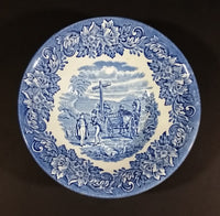 1970-1973 Staffordshire "English Ironstone Tableware Limited" Dickens Blue 20 Piece Dinnerware Set - Treasure Valley Antiques & Collectibles