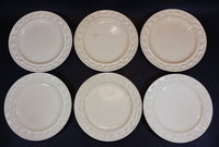 1920s Royal Adams Ivory Titan Ware Patent 70566 "Della Robia" Pattern Italian Majolica Style Plates - Set of 6 - Treasure Valley Antiques & Collectibles