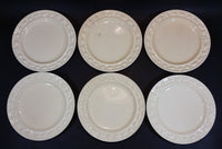 1920s Royal Adams Ivory Titan Ware Patent 70566 "Della Robia" Pattern Italian Majolica Style Plates - Set of 6 - Treasure Valley Antiques & Collectibles