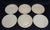 1920s Royal Adams Ivory Titan Ware Patent 70566 "Della Robia" Pattern Italian Majolica Style Plates - Set of 6 - Treasure Valley Antiques & Collectibles