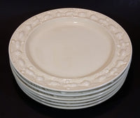 1920s Royal Adams Ivory Titan Ware Patent 70566 "Della Robia" Pattern Italian Majolica Style Plates - Set of 6 - Treasure Valley Antiques & Collectibles