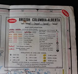 1965 Home Oil Distributors Vancouver Road Maps of British Columbia Alberta and Canada