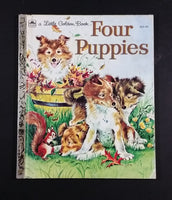 1960 Four Puppies - Little Golden Books - 303-42 - "M" Edition - Collectible Children's Book