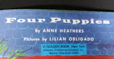 1960 Four Puppies - Little Golden Books - 303-42 - "M" Edition - Collectible Children's Book