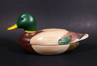 1978 Avon Mallard Duck Lidded Ceramic Organizer Handcrafted in Brazil - Treasure Valley Antiques & Collectibles