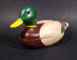 1978 Avon Mallard Duck Lidded Ceramic Organizer Handcrafted in Brazil - Treasure Valley Antiques & Collectibles