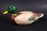 1978 Avon Mallard Duck Lidded Ceramic Organizer Handcrafted in Brazil - Treasure Valley Antiques & Collectibles